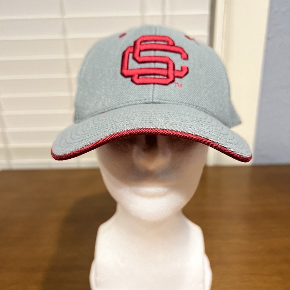 University Of Southern California Baseball Cap Hat Fitted 7 1/2 Coliseum Grey